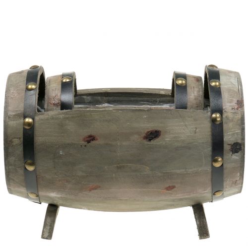 Floristik24 Wooden barrel for planting nature, set of 2 22cm / 33cm