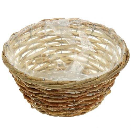 Product Basket planter decorative bowl Ø24cm light brown made of natural materials for flowers decoration gift