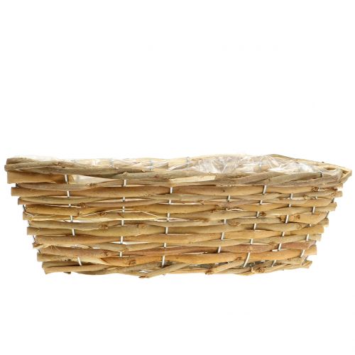 Floristik24 Wicker boat for planting Light brown L33cm