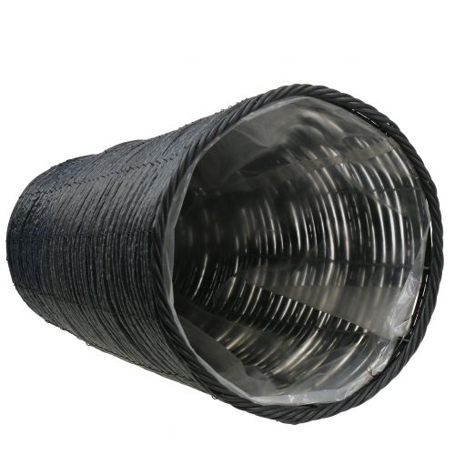 Floristik24 Plant pot rattan look anthracite Ø30cm H50cm