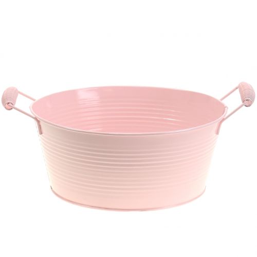 Floristik24 Zinc bowl pastel colors with handle Ø22cm H9.5cm 3pcs