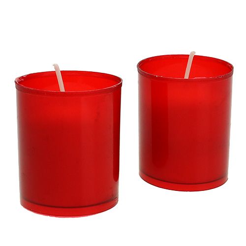 Floristik24 Refill candle for grave light refill insert grave lamps red 20 pieces