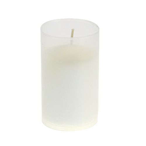 Product Refill candle for grave light white H10cm 12 pcs
