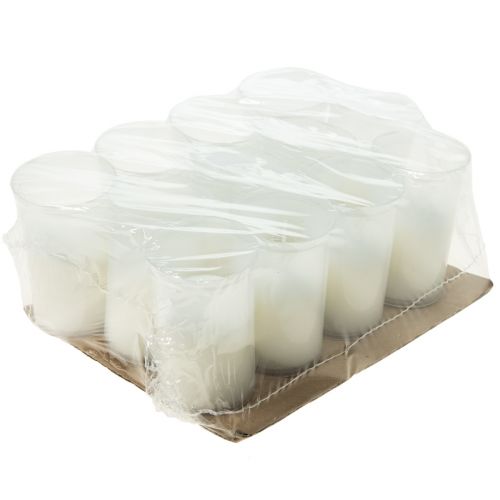 Product Refill candle for grave light white H10cm 12 pcs