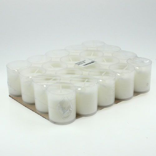 Product Refill candle for grave light white H5.8cm 20 pieces