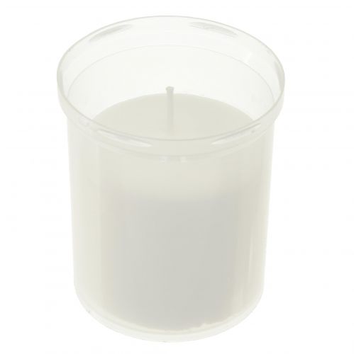 Refill candles for grave lights white 22h H6.5cm 15pcs