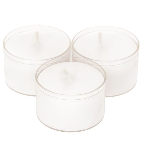 Nightlights Tealights White in Plastic Tray 8 Hours 50 Pieces buy online | Floristik24.ie