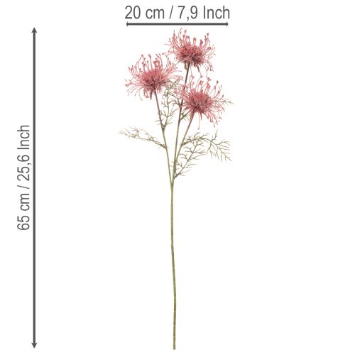 Artificial flower pincushion protea flowering branch 65cm 3pcs | Floristik24.ie
