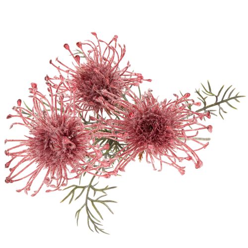 Artificial flower pincushion protea flowering branch 65cm 3pcs | Floristik24.ie