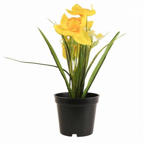 Daffodil in a pot daffodil yellow artificial flower H21cm
