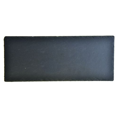 Floristik24 Natural Slate Plate Rectangular Stone Tray Black 30×12.5cm 4 pcs