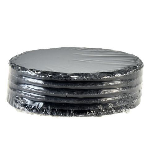 Product Natural Slate Plate Round Stone Tray Black Ø15cm 6 pcs