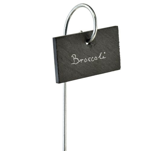 Natural slate plugs plant signs black 25cm