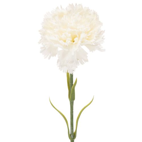 Artificial carnation flower with stem for bouquets and wreaths, 56cm, 8 pieces