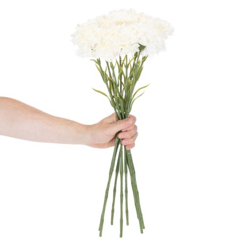 Artificial carnation flower with stem for bouquets and wreaths, 56cm, 8 pieces | Floristik24.ie