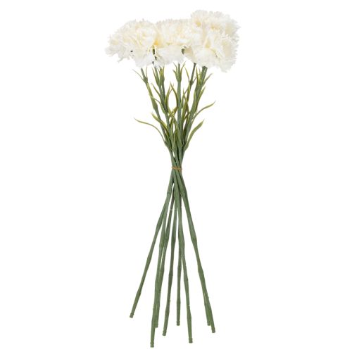Artificial carnation flower with stem for bouquets and wreaths, 56cm, 8 pieces | Floristik24.ie
