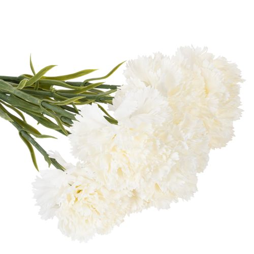 Artificial carnation flower with stem for bouquets and wreaths, 56cm, 8 pieces | Floristik24.ie