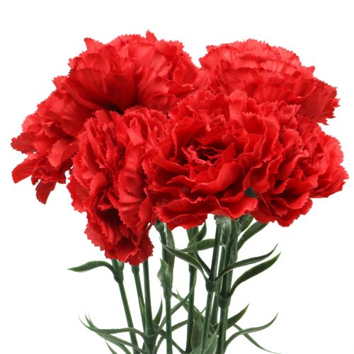 Floristik24 Carnations artificial red 67cm 9pcs