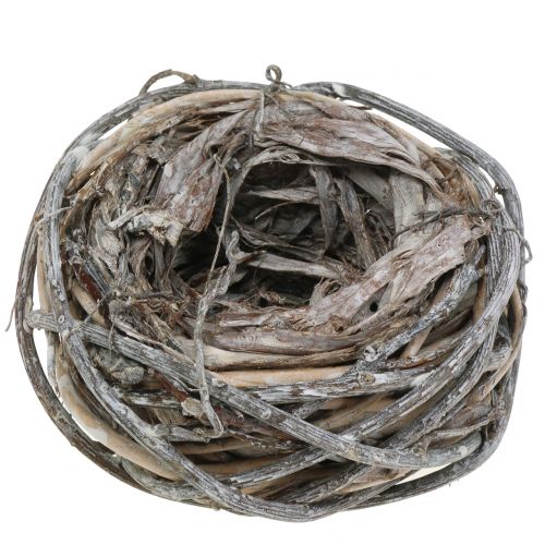 Floristik24 Easter nest made of twigs nature, washed white Ø13cm 3pcs