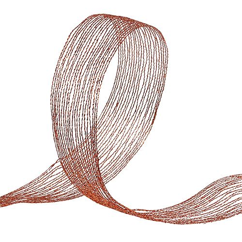 Floristik24 Mesh tape copper wire-reinforced 40mm 15m