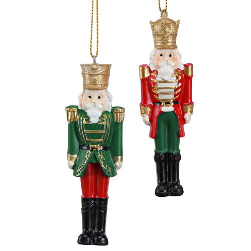 Product Nutcracker Pendant Christmas Decorations 4-Piece Set, Red Green Gold, 10cm