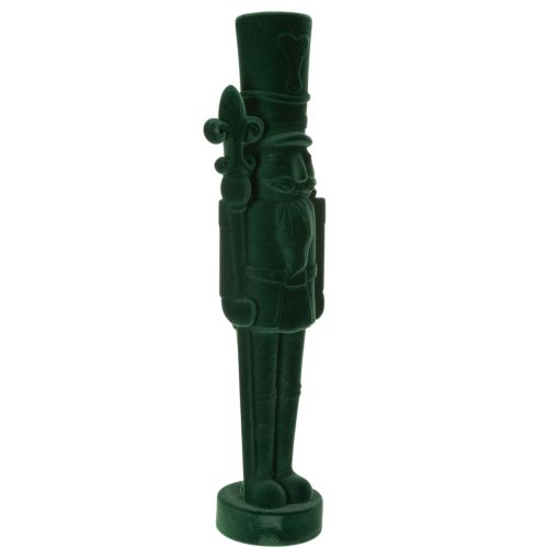 Nutcracker figure, standing, Christmas decoration, flocked, 77cm buy online | Floristik24.ie