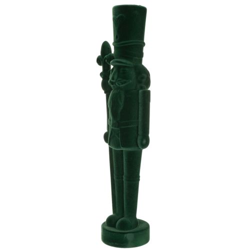 Nutcracker figure, standing, Christmas decoration, flocked, 77cm | Floristik24.ie