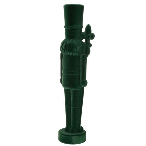 Nutcracker figure, standing, Christmas decoration, flocked, 77cm | Floristik24.ie