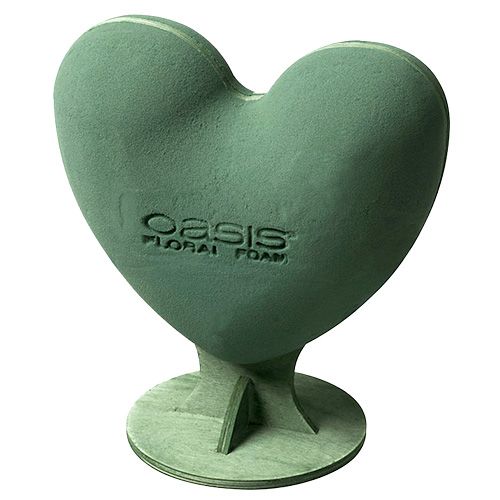 Floristik24 Floral Foam Heart Mini 3D Floral Foam 20cm x 18.5cm x 8.2
