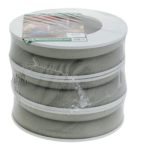 Product Floral foam ring wreath grey H3cm Ø20cm 6 pcs