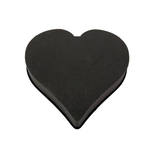 Floristik24 Floral foam heart plug size black 28cm x 30cm x 5cm 2pcs
