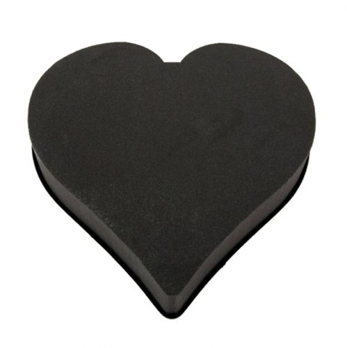 Floristik24 Plug-in material heart floral foam black 33cm 2pcs wedding decoration