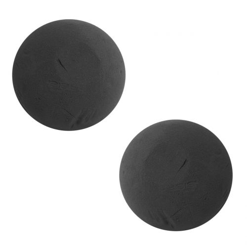 Floral foam ball, black Ø16cm 2pcs
