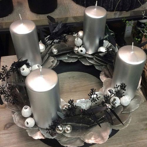 Product Floral foam wreath ring black Ø30cm 2pcs