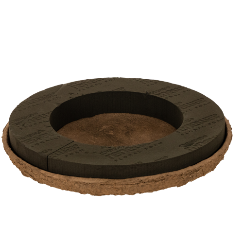 Floral foam ring with base