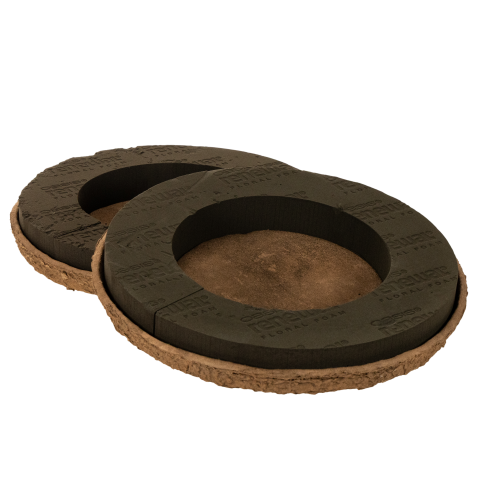 Floral foam ring with base