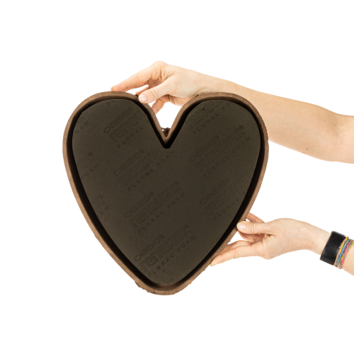 Floral foam heart OASIS® Renewal® Floral Foam Biolit® heart 33 cm 2pcs | Floristik24.ie