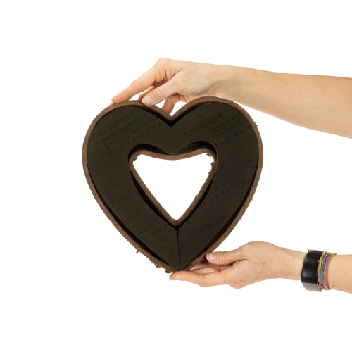 Heart-shaped floral foam OASIS® Renewal® Floral Foam Biolit® 27cm 2pcs | Floristik24.ie