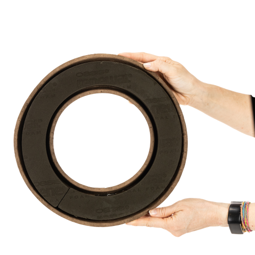 Round floral foam ring OASIS® Renewal® Floral Foam Biolit® 31cm 2pcs | Floristik24.ie