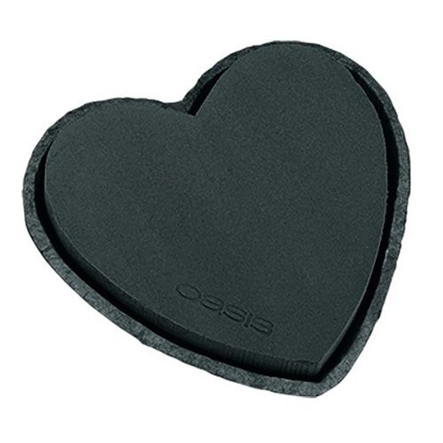 Floral foam heart black 33cm 2 pcs wedding decoration