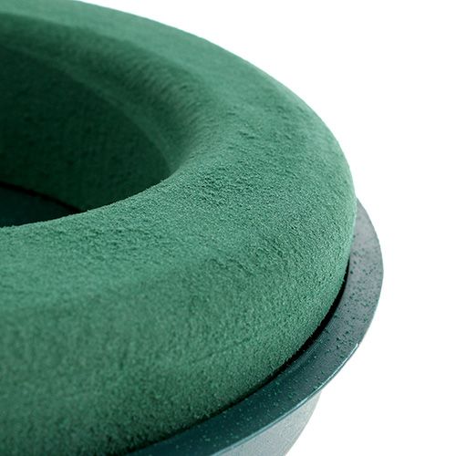 Floristik24 Floral foam ring with bowl green Ø30cm H4.5cm 2 pcs