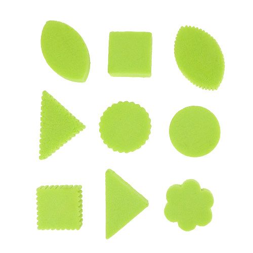Floristik24 Floral foam canapes light green H3cm 5cm-7cm 45pcs
