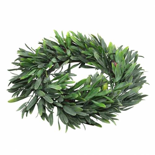 Floristik24 Olive wreath artificial green Ø28cm decoration mediterranean