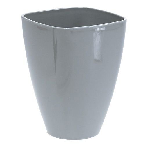 Floristik24 Orchid pot glossy Ø12.5cm grey 1 pc