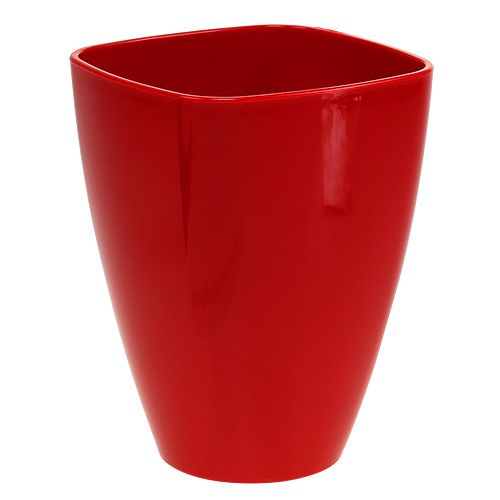 Orchid pot shiny Ø12.5cm red, 1 pc