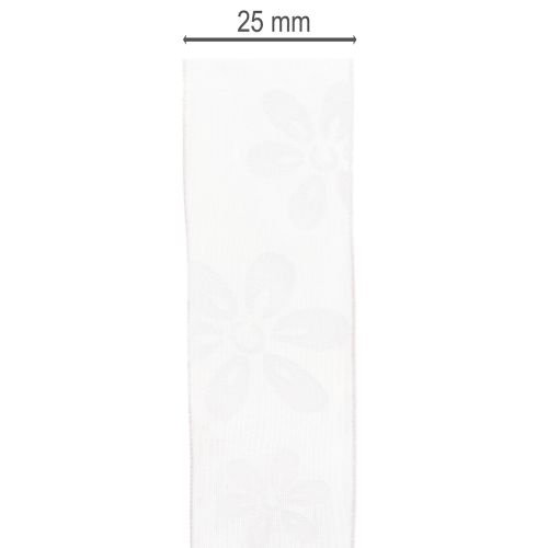 Product Organza ribbon, floral gift ribbon, pink, 25mm, 18m