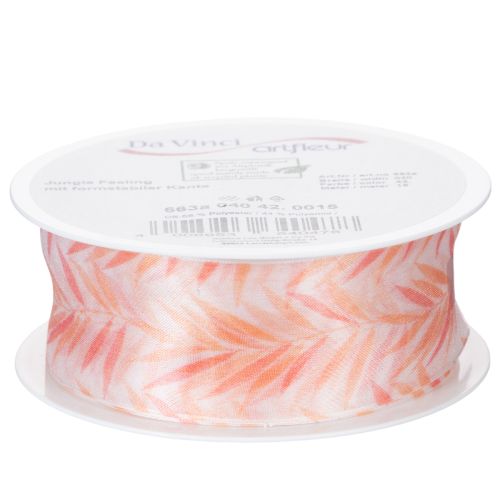 Product Organza ribbon, chiffon ribbon, jungle orange, 40mm, 15m