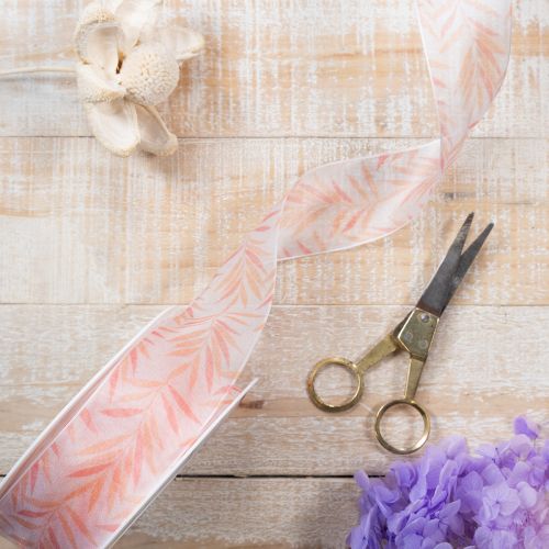 Product Organza ribbon, chiffon ribbon, jungle orange, 40mm, 15m