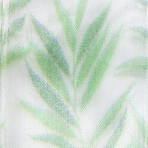 Product Organza ribbon, chiffon ribbon, green plant ribbon, 40mm x 15m