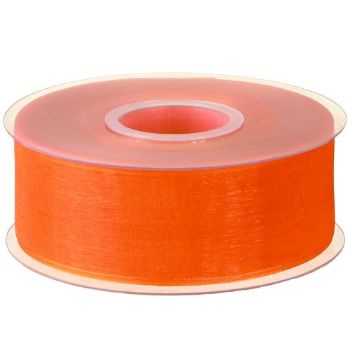 Product Organza ribbon gift ribbon orange ribbon selvedge 40mm 50m